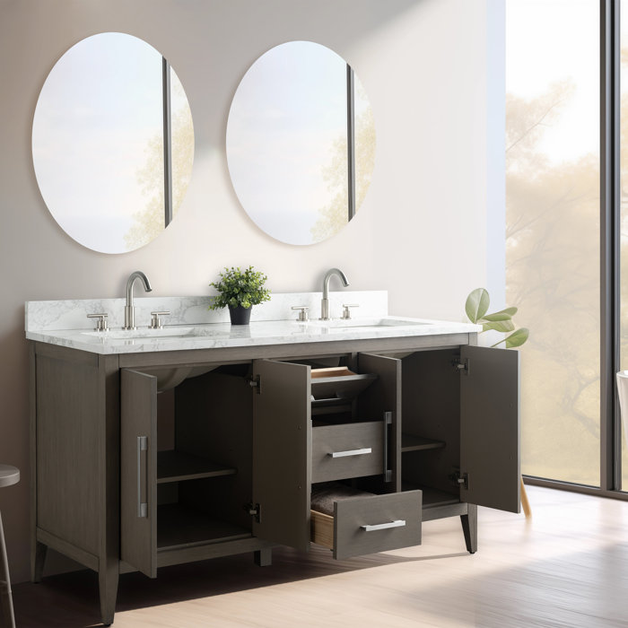 Vanity Art 60" Double Bathroom Vanity Set | Wayfair